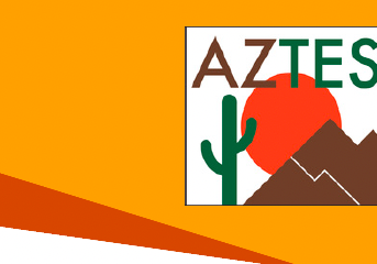 AZTESOL logo with mountains and cactus.